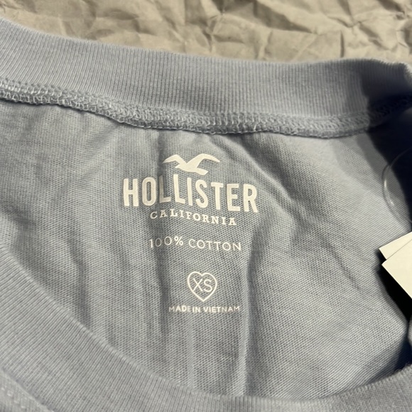 Hollister Print Logo Graphic Tee Womens XS Light Blue - Picture 5 of 8